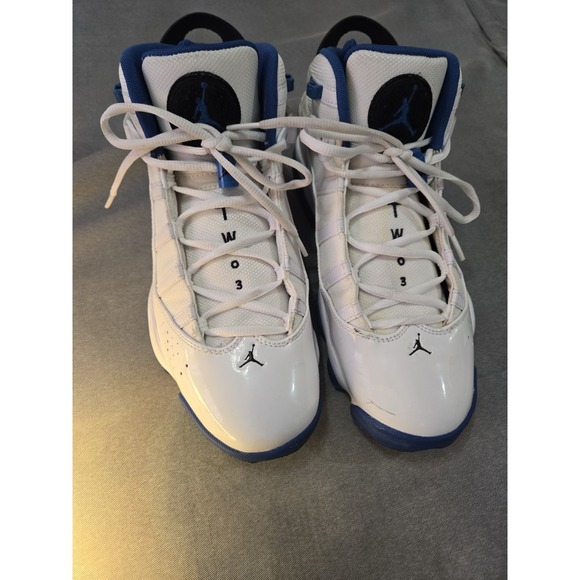 Jordan 6 Rings White/Dark Marina Blue/Black Men\'s Mid Top Lace Up 322992-114 main image 8